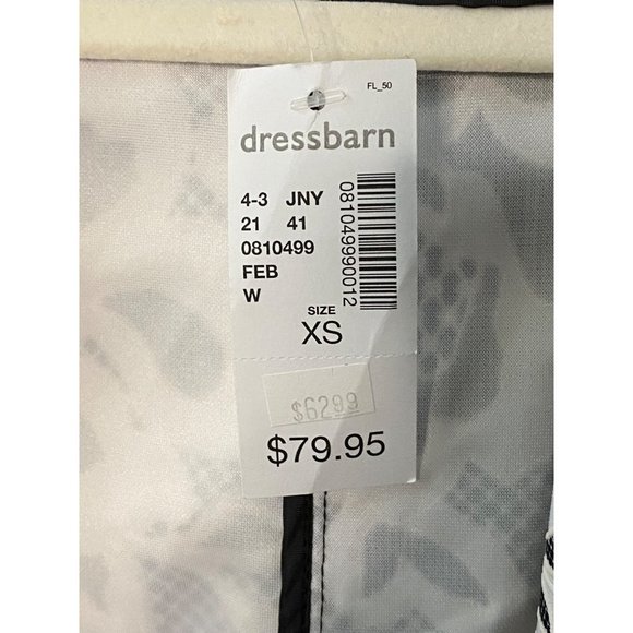 New Jones Studio Black White Floral Mid Length Embroidered Blazer Jacket Sz‎ XS - Picture 5 of 10